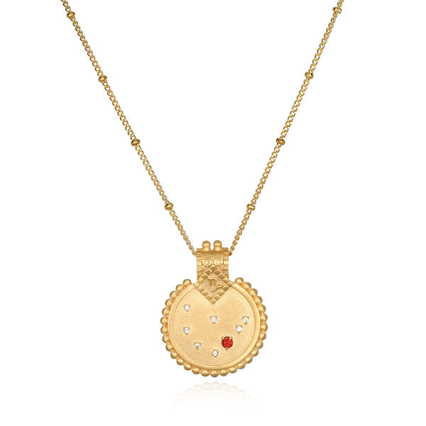Constellation Zodiac Capricorn Red Garnet Necklace – MY MAHANA